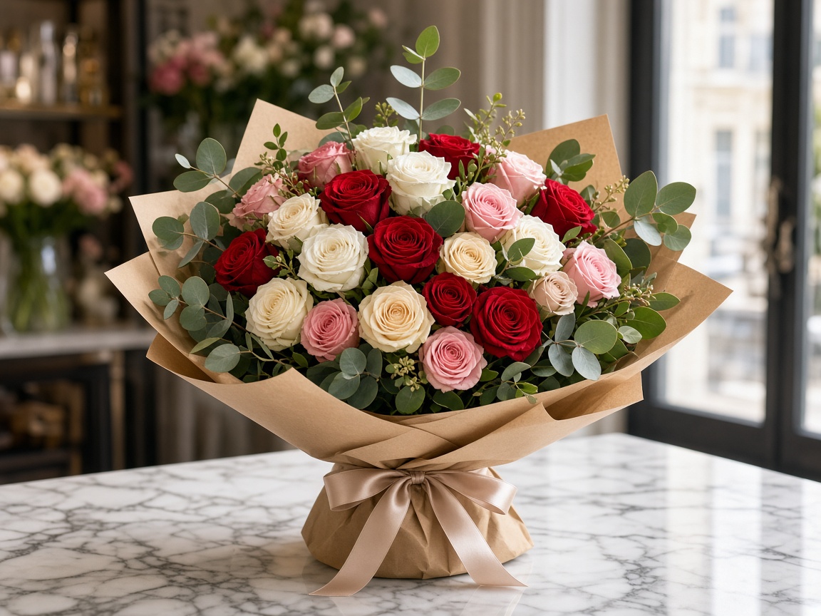 Fresh rose bouquet from RoseHarbor in Ryde