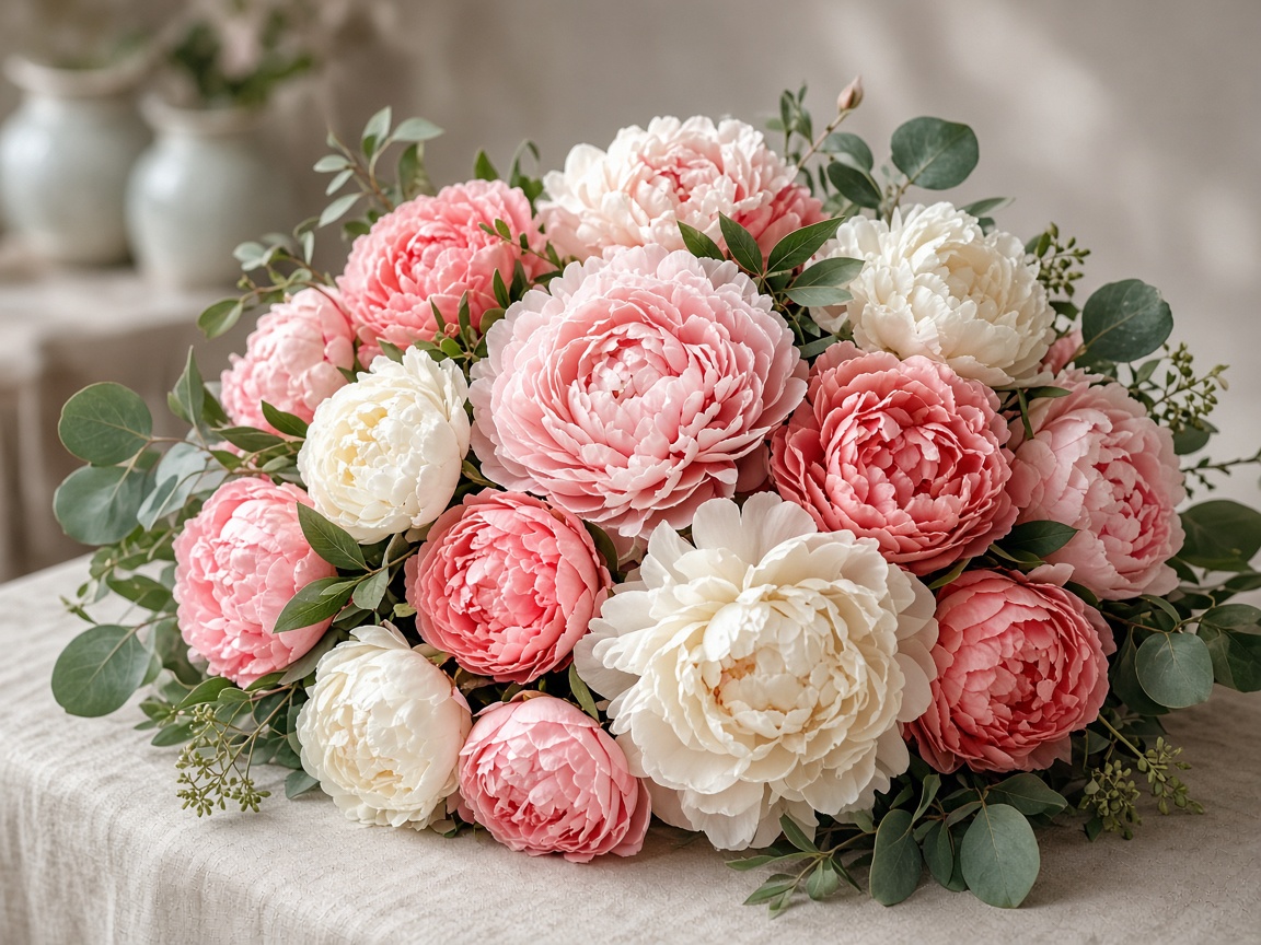 Luxury peony bouquet at RoseHarbor