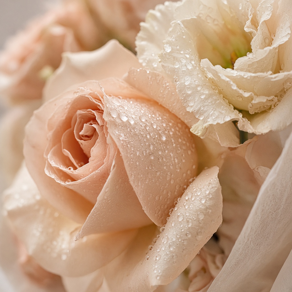 Close-up of rose petals from a RoseHarbor bouquet