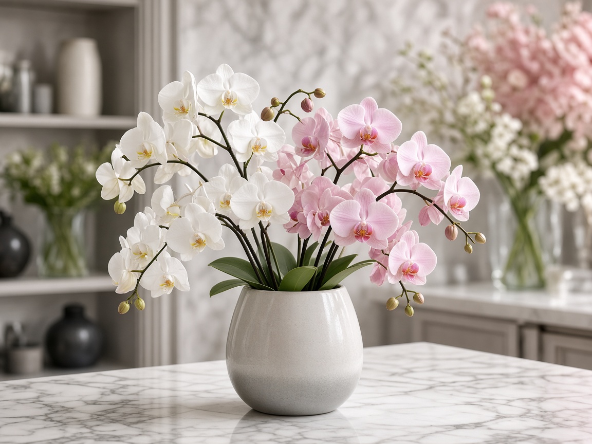 Elegant orchids at RoseHarbor