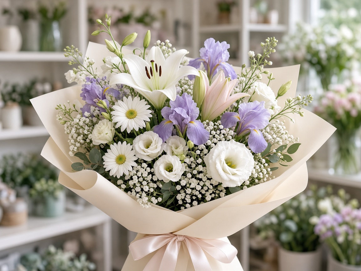 Pastel mixed bouquet at RoseHarbor